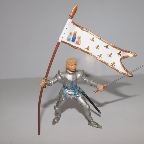 VTG 2002 PAPO Joan of Arc Figure & 2003 Schleich White Knights Horse - Picture 8 of 9